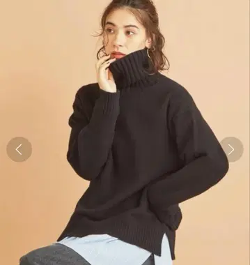 새상품급 유나이티드 애로우즈 울 캐시미어 터틀넥 니트 루즈핏