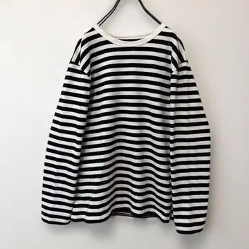 agnes b 에네스베 보더 긴팔 T셔츠 T3