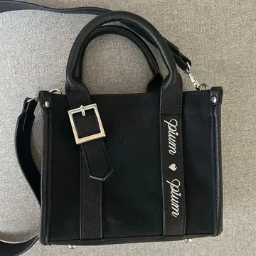 pium 벨트 로고 핸들 미니 토트백