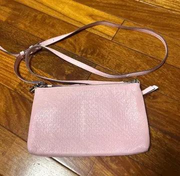 핑크 가죽 숄더백