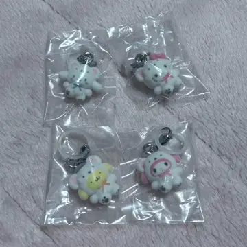 산리오 캐릭터즈 메지루시 액세서리 복슬복슬 스노우 4개