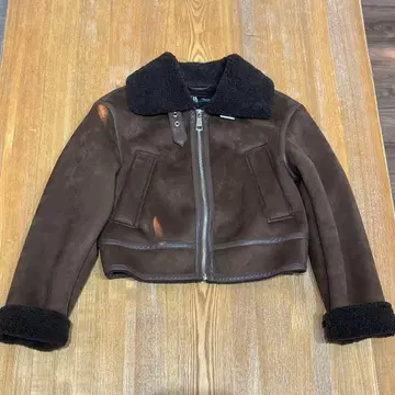 ZARA 브라운 스웨이드 숏 자켓
