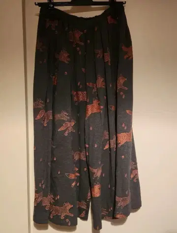 marblesud 여우 자수 와이드 팬츠 허리 전체 밴딩