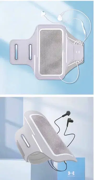 언더아머 러닝용 암밴드 라이트 그레이