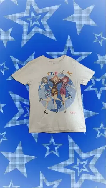 CYaRon! 애니메이션 프린트 반팔 T셔츠
