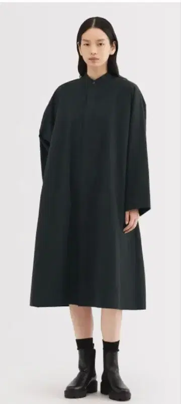 (미사용) MUJILabo 코튼울 릴랙스핏 셔츠 원피스 M