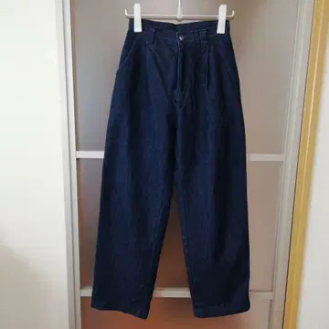 새상품급 무지 라보 MUJIlabo 와시콘 데님 팬츠 다크 네이비 24