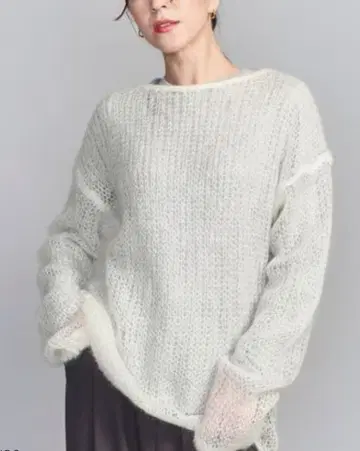 클리닝 완료 뷰티 앤 유스 모헤어 블렌드 루즈 니트 풀오버