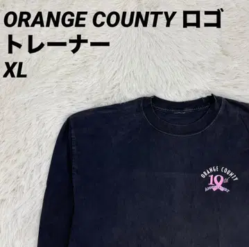 트레이닝복 맨투맨 ORANGE COUNTY 로고 블랙 XL 사이즈