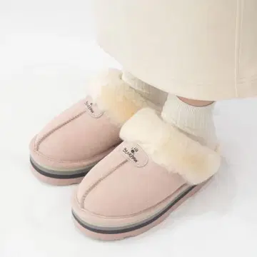 새상품급! BEARPAW 베어파우 통굽 무스탕 슬리퍼 사이즈 7