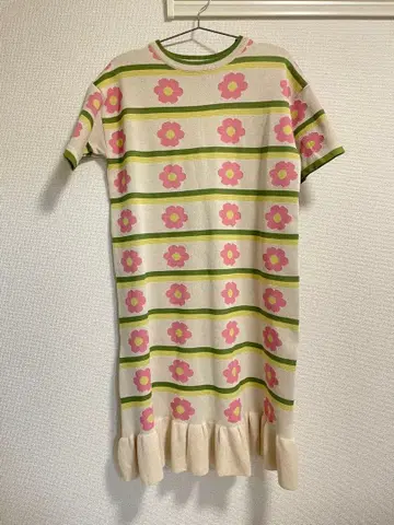 Meridian 꽃 패턴 니트 원피스