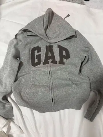 GAP 그레이 지퍼 후드티