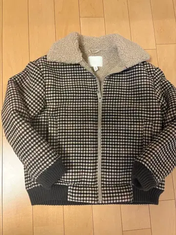 H&M 2025년 가을 체크 무늬 보아 자켓