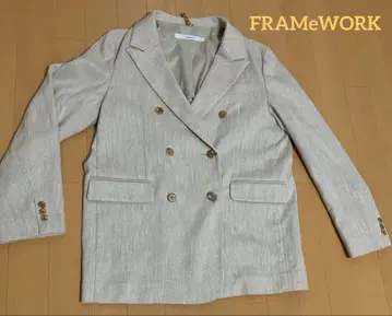 FRAMeWORK 베이지 더블 브레스트 자켓