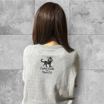 캡틴 산타 맨투맨 트레이닝복 프린트 여성용 M 그레이