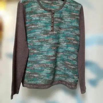 이타리야 니트 모헤어 사용 비쥬 부착 11호 일본제