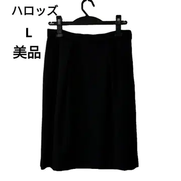 새상품급 해롯 Harrods 블랙 턱 스커트 L