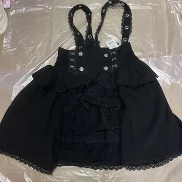 한정판 판매 DimMoire 꿈을 두른 서스펜더 스커트 Black