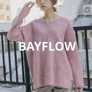 [ 미사용 새상품 ] BAYFLOW V넥 리브 니트