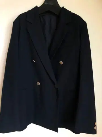 새상품급 미라 오웬 더블 버튼 자켓 네이비 블레이저 M