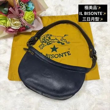 컨디션 최상 IL BISONTE 일비종떼 가죽 초승달형 원숄더