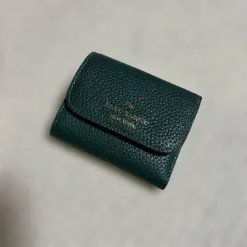 새상품 케이트 스페이드 3단 폴더형 지갑 미니 지갑 그린 가죽