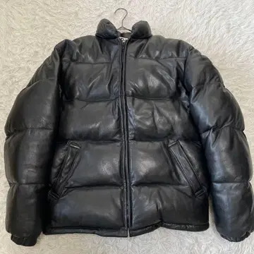 샷 가죽 다운 자켓 블랙 38 M 상당