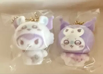 치이카와 x 산리오 / 시크릿 플로키 마스코트 참 / 모몽가 & 쿠로미