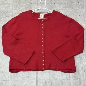 agnis b. paris 가디건 프레션 레드 에네스베