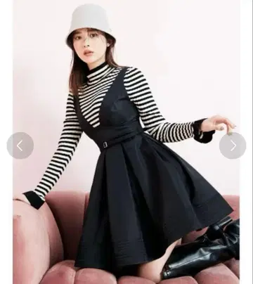 snidel 타프타 미니 원피스 블랙