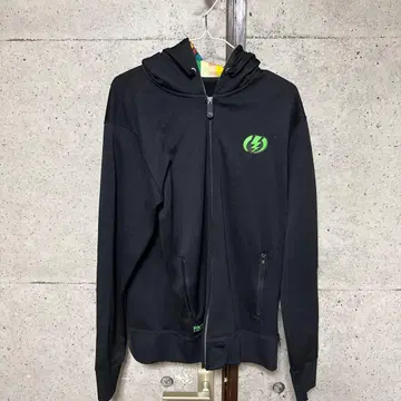 Electric 블랙 후드티 L