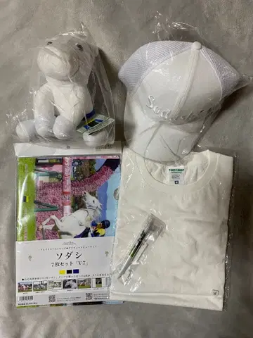 새상품 소다시 5세트 봉제 인형T셔츠, 모자, 볼펜, 클리어 파일