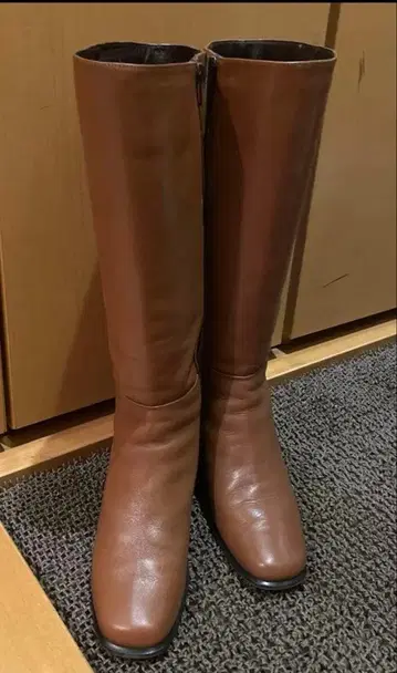 브라운 롱 부츠