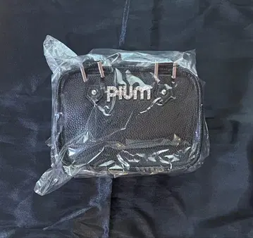 pium 하트 파우치 포함 미니 보스턴 백