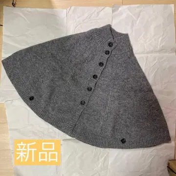 Brooks Brothers 모 100% 그레이 케이프 코트