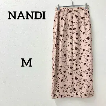 NANDI (난디) 꽃무늬 롱 스커트 64 핑크 계열 플라워