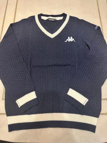 카파 네이비 V넥 스웨터 L 남성용