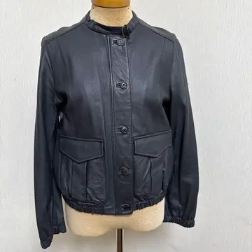 맥피 가죽 자켓 노카라 가죽 라이더 양가죽