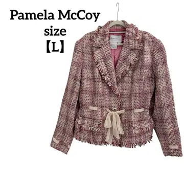 Pamela McCoy [ L ] 노카라 자켓 L 핑크 계열