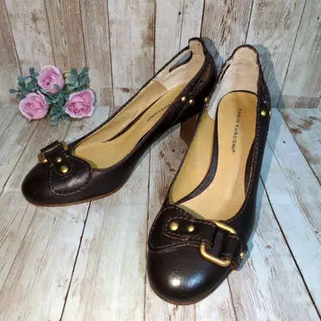 새상품급 [ FABIO RUSCONI ] 버클 달린 펌프스 가죽 36.5