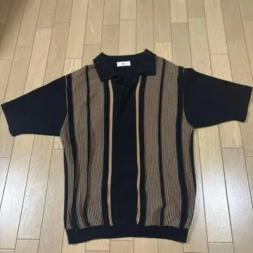 블렘 멀티 스트라이프 니트 피케 셔츠