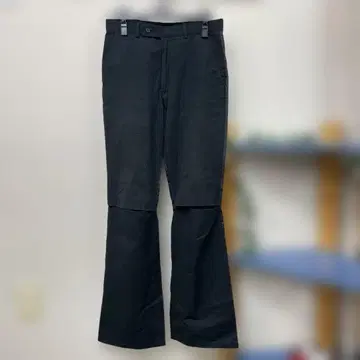 블랙 슬랙스 사이드 포켓 포함