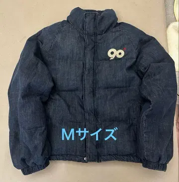 9090 로고 퍼퍼 재킷 다운 자켓 블루 정품