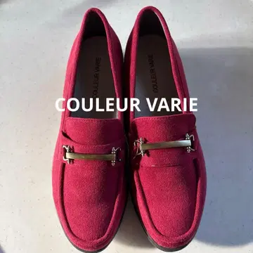 새상품 백화점 구매 워셔블 [ 크롤 발리에 ] 버클 로퍼 24cm 빨간색