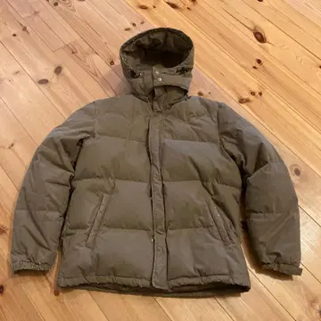 CAMP7 후드 부착 카키 다운 자켓 L 사이즈 햄프 원단 레어