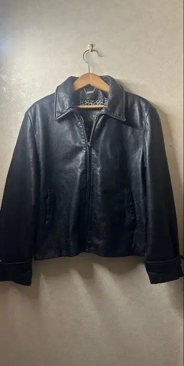 빈티지 블랙 가죽 자켓