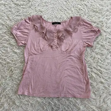 새상품급 선착순 케티 반팔 프릴 티셔츠 M 사이즈 핑크