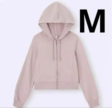GU 스웨트 풀집업 후드티 핑크 M 사이즈