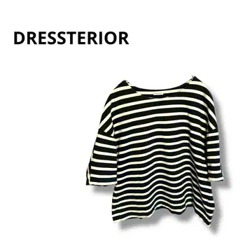 [드레 스테리아] 컷앤소 티셔츠 보더 귀여운 루즈핏