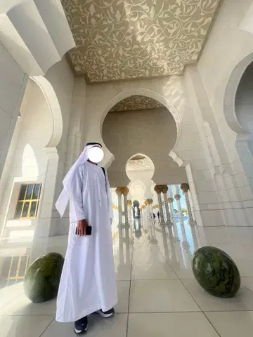 두바이 간두라 아바야 남성용 4세트